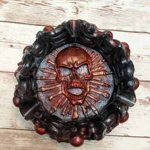 Blood red Skull Skeleton ashtray